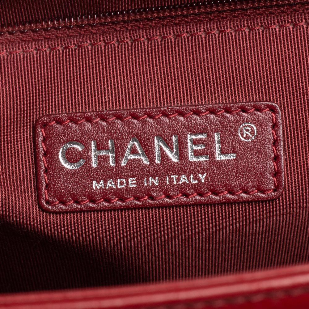 Chanel Red Quilted Leather Large Boy Flap Bag 5