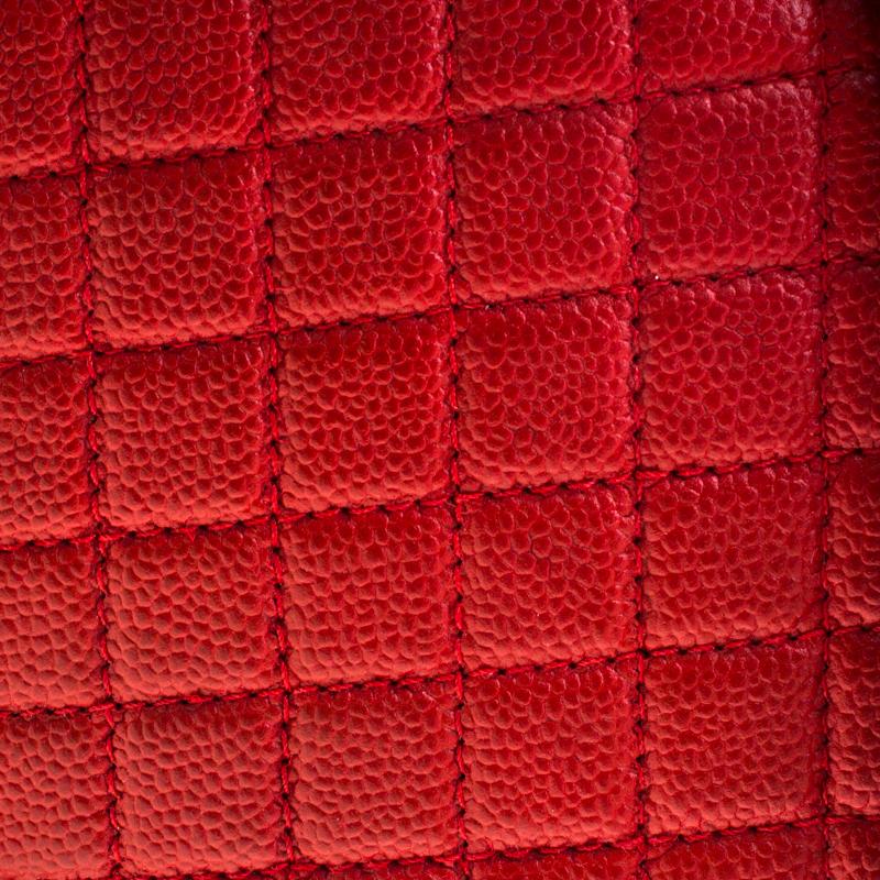Chanel Red Quilted Leather Large Boy Flap Bag 1
