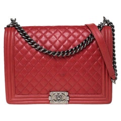 Chanel Medium Boy Quilted Lambskin Leather Shoulder Bag