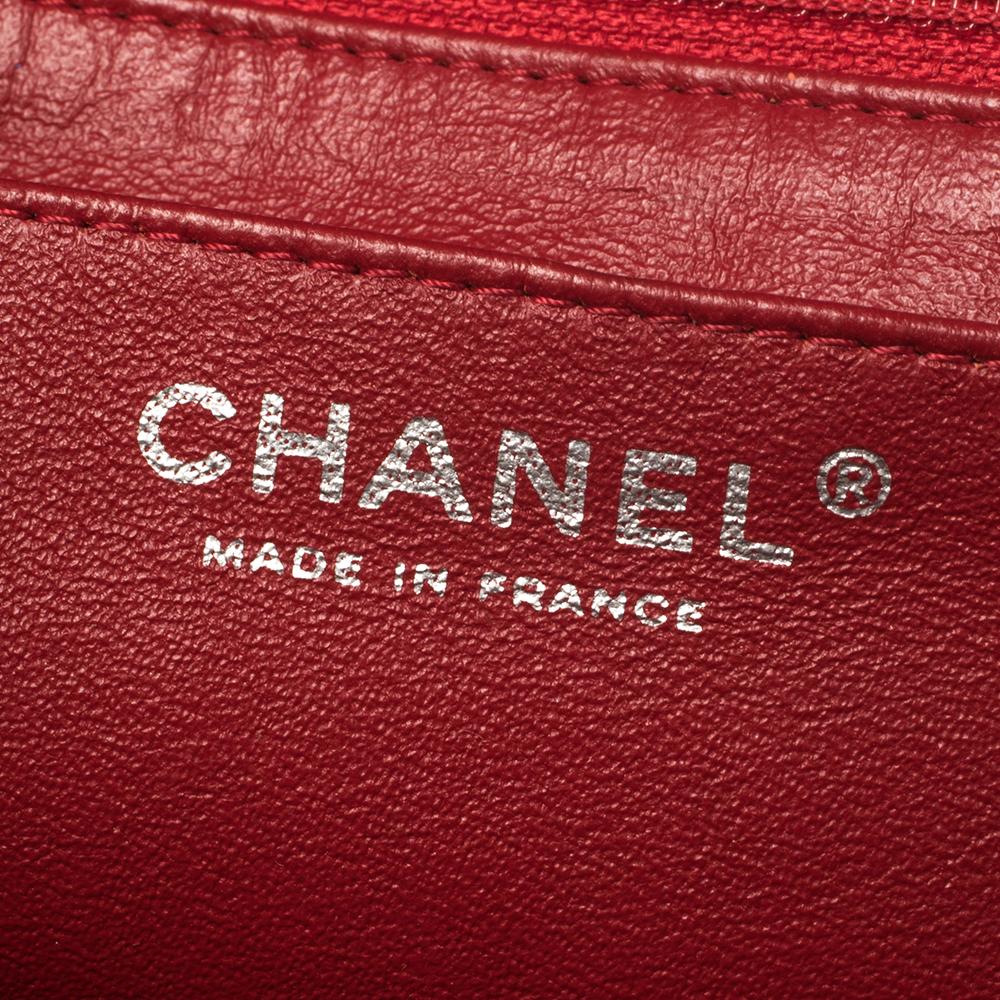 Chanel Red Quilted Leather Maxi Classic Double Flap Bag 3