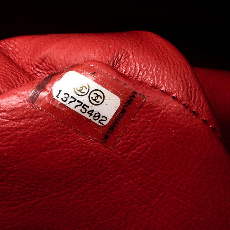 Chanel Red Quilted Leather Maxi Classic Single Flap Bag 3