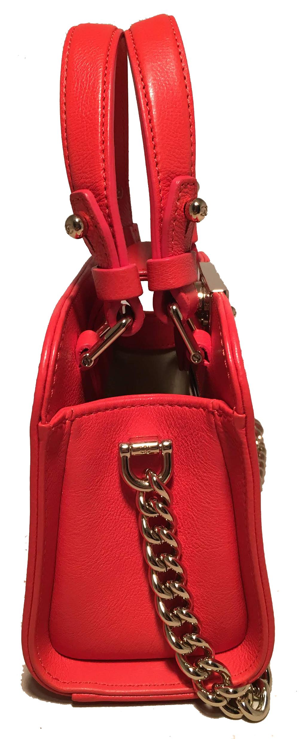 Chanel Red Quilted Leather Mini Shopping Tote Bag 2