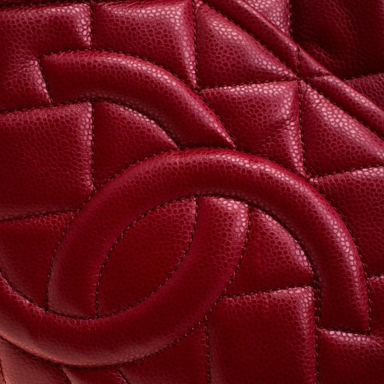 Chanel Red Quilted Leather Timeless CC Soft Tote at 1stDibs