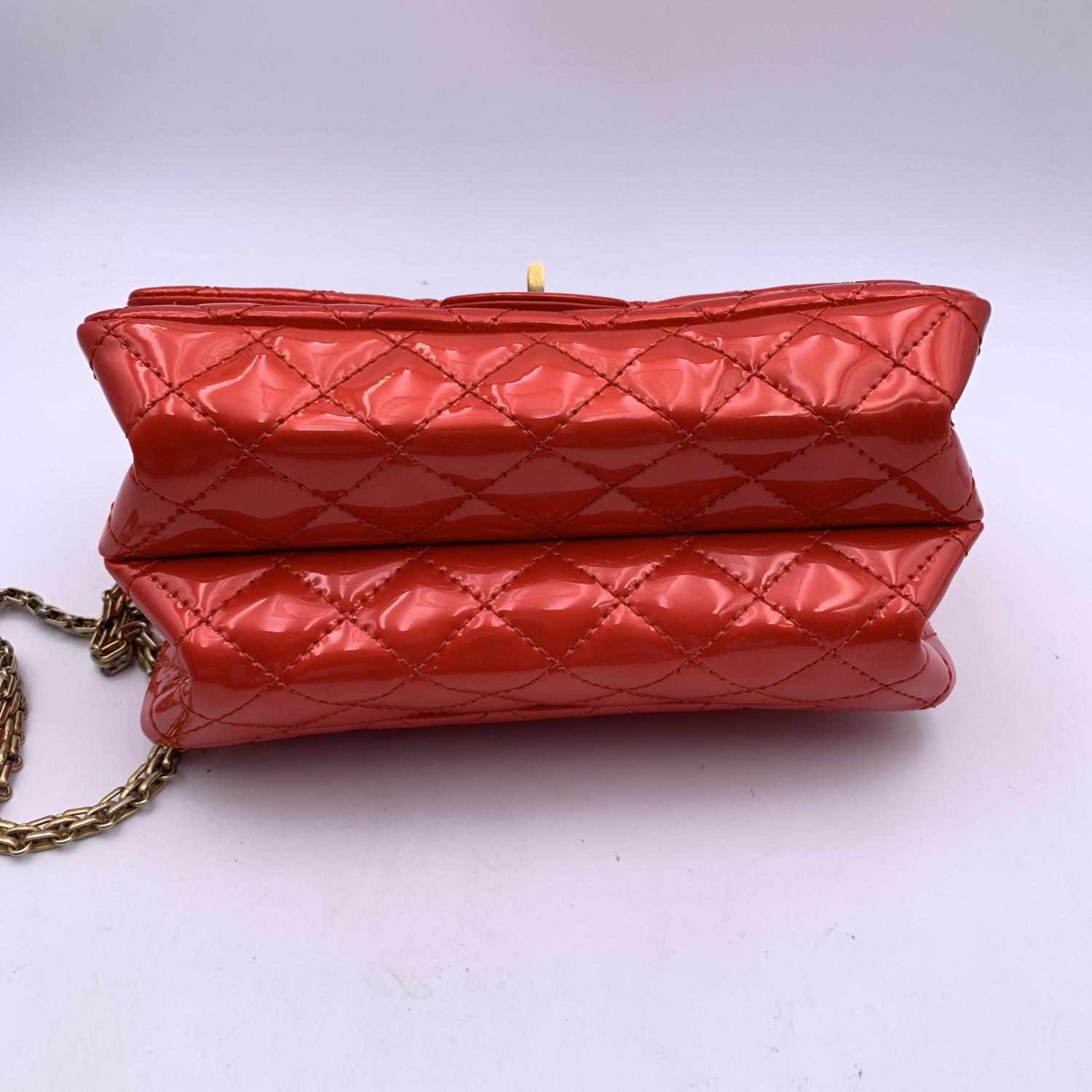 Chanel Red Quilted Patent Leather 2.55 Reissue Accordion Flap Bag 7