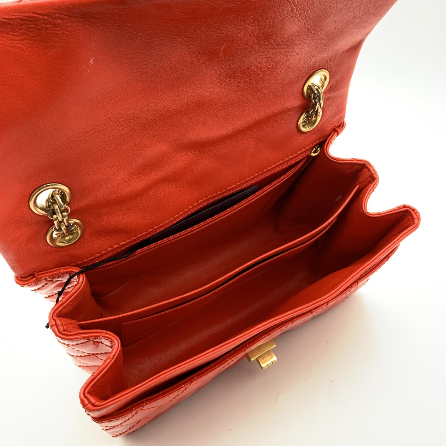 Chanel Red Quilted Patent Leather 2.55 Reissue Accordion Flap Bag 3