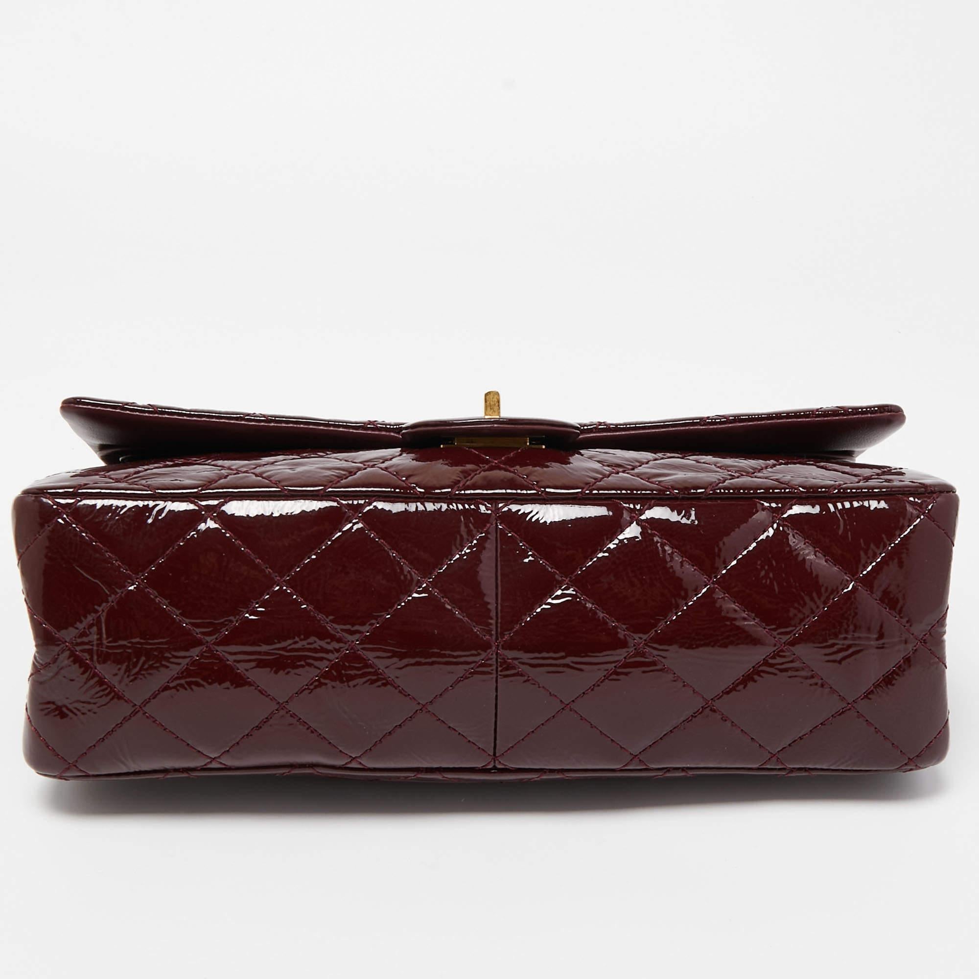 Chanel Red Quilted Patent Leather Classic 226 Reissue 2.55 Flap Bag 6