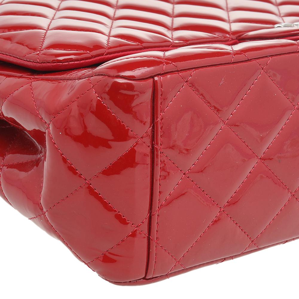 chanel red maxi flap bag