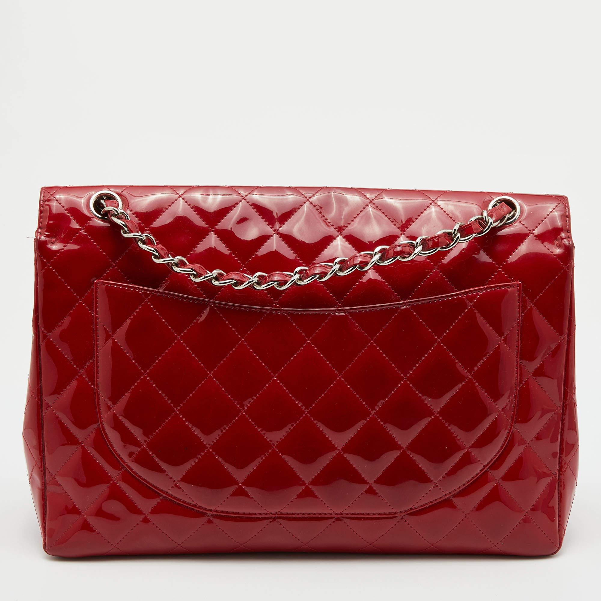 Chanel's luxurious Classic Flap bag is a must-have in a well-curated wardrobe! This stunning bag has a masterfully-crafted leather exterior with silver-tone hardware and the iconic CC logo on the front. This Maxi Classic Classic Single Flap is