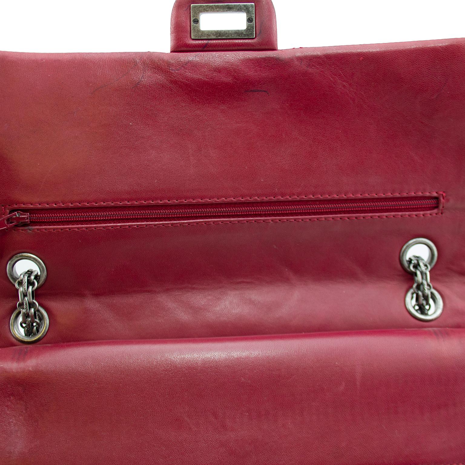 Chanel Red Quilted Patent Leather Reissue 2.55 Bag with Mademoiselle Lock  3
