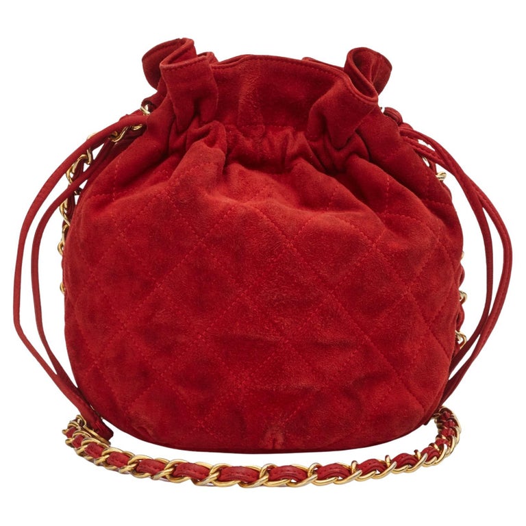 Chanel Suede Bucket Bag - 7 For Sale on 1stDibs