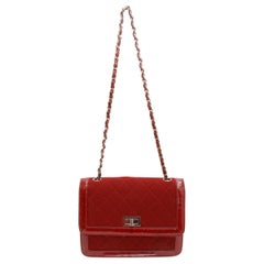 Chanel Red Reissue Cloth & Patent Bag