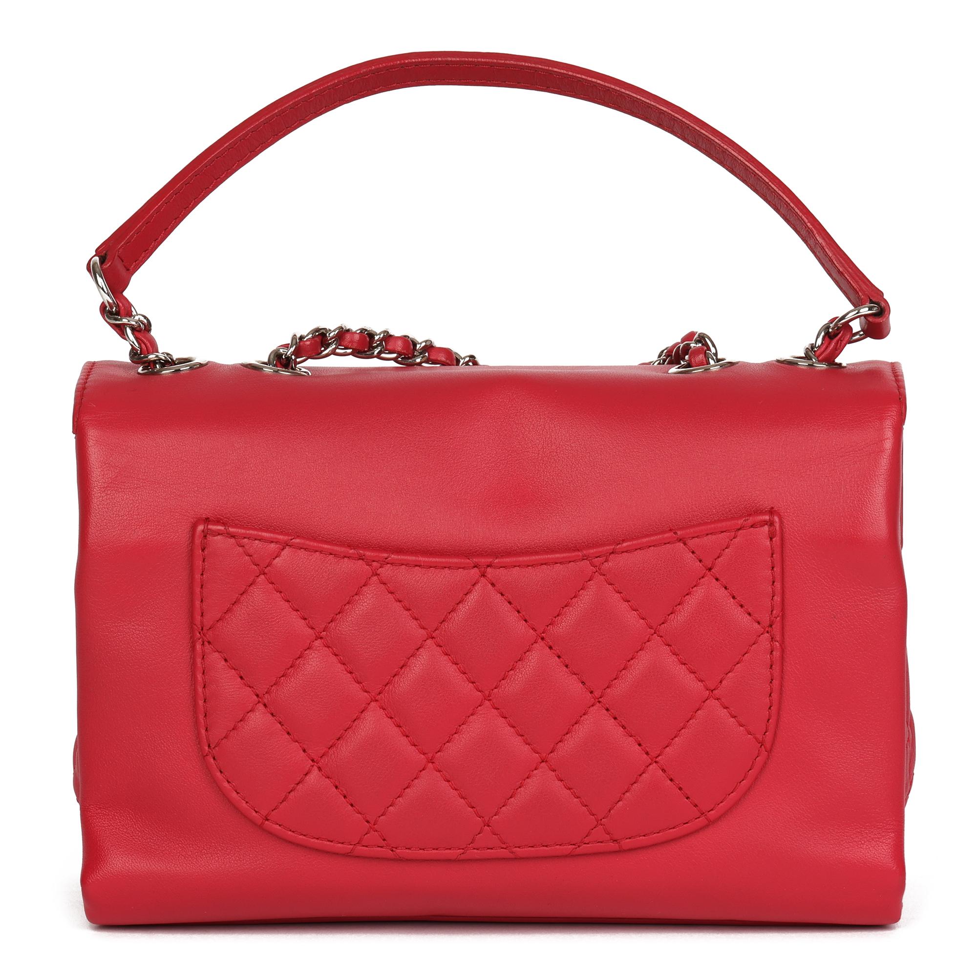 Chanel Red Reverso Quilted Lambskin Classic Single Flap Bag 8