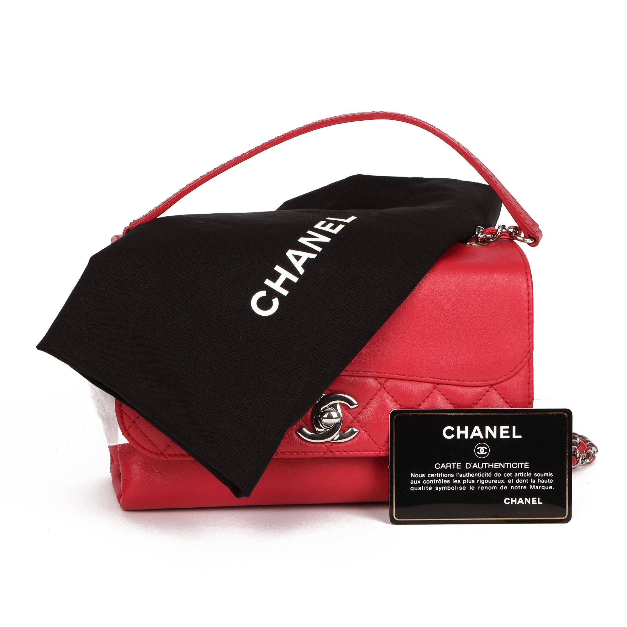 Chanel Red Reverso Quilted Lambskin Classic Single Flap Bag 3