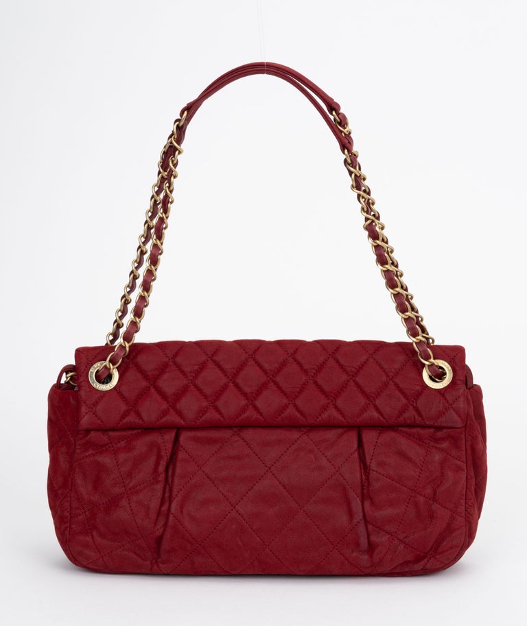 Red Chanel Jumbo Single Flap Bag For Sale at 1stDibs