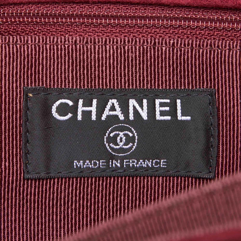 Chanel Red Suede Leather Choco Bar Reissue Flap For Sale at 1stDibs
