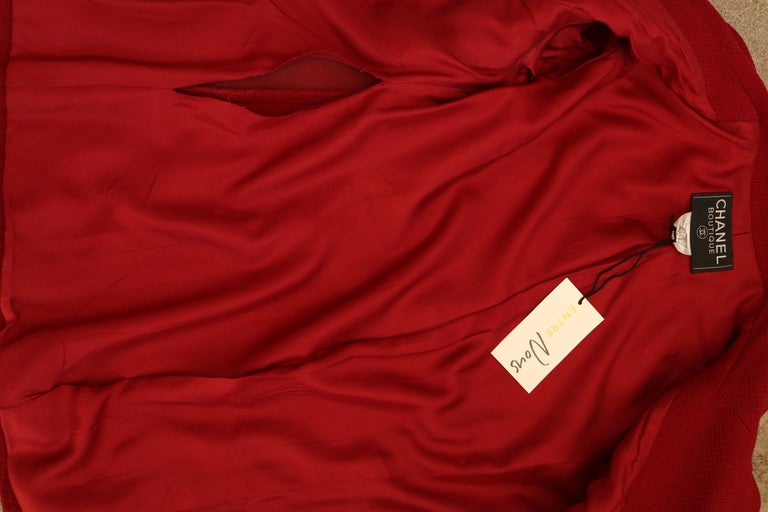 Chanel Red Suit For Sale at 1stDibs