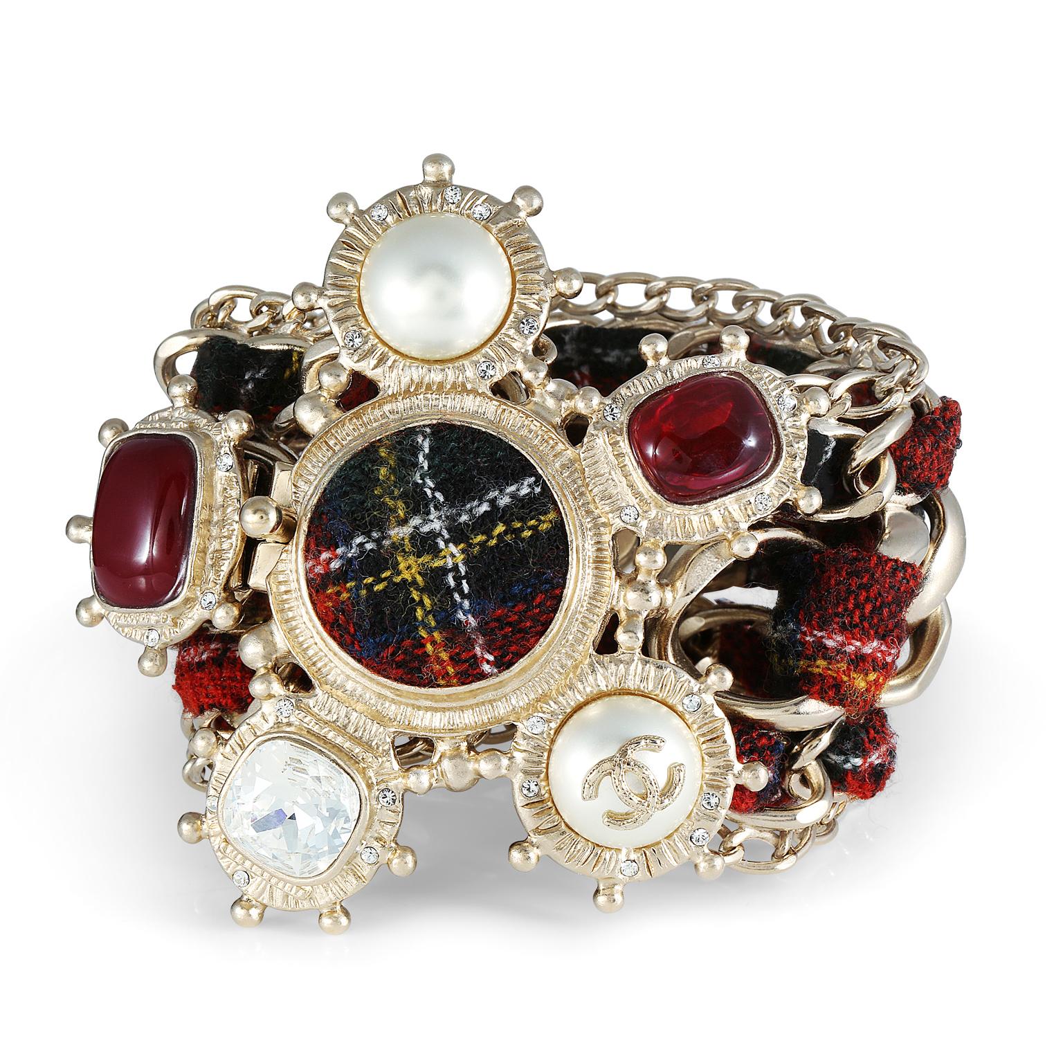 Donna Polsino impreziosito con tartan rosso di Chanel in vendita
