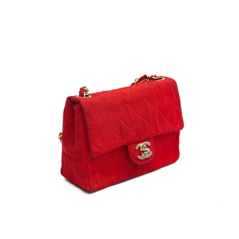 CHANEL Red Timeless Mini Bag In Fair Condition In Paris, FR