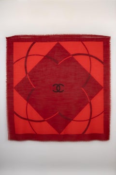Chanel Red Tone Cashmere Stole
