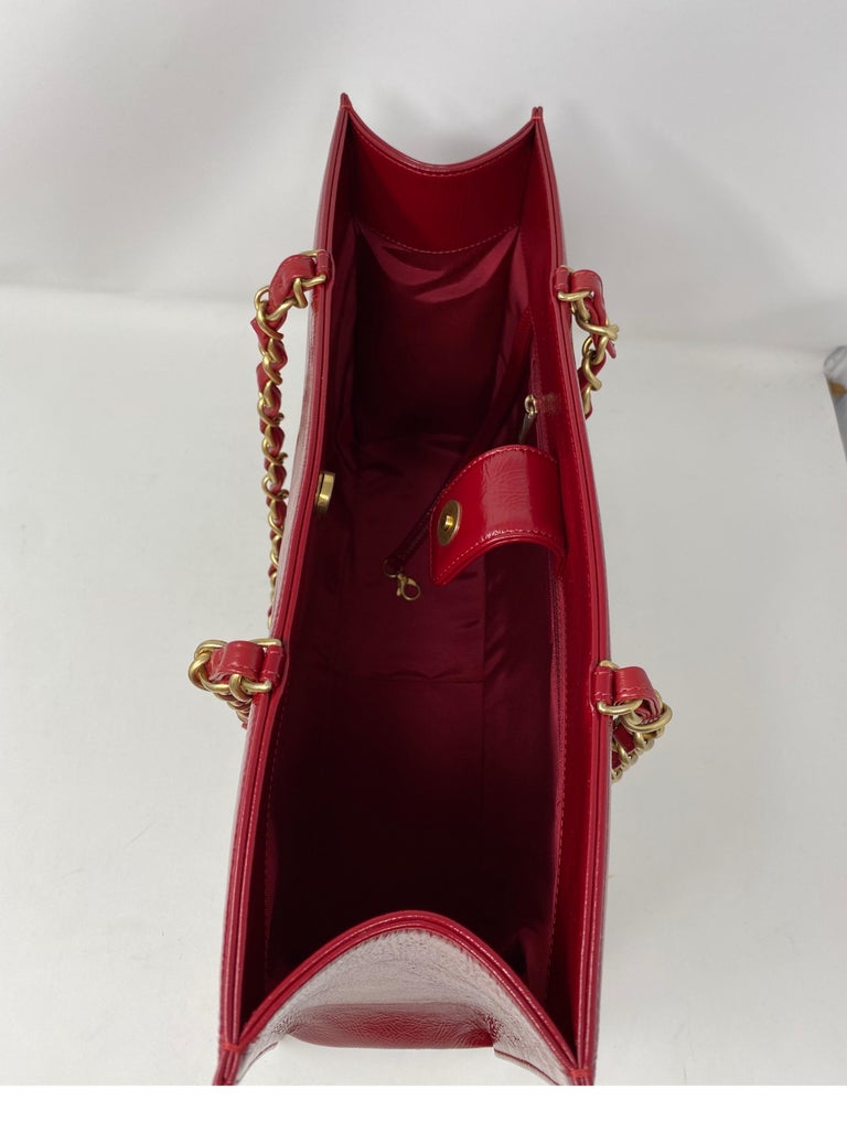 Chanel Red Tote  For Sale 4