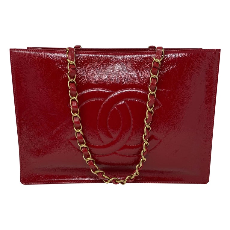 Chanel Red Tote  For Sale