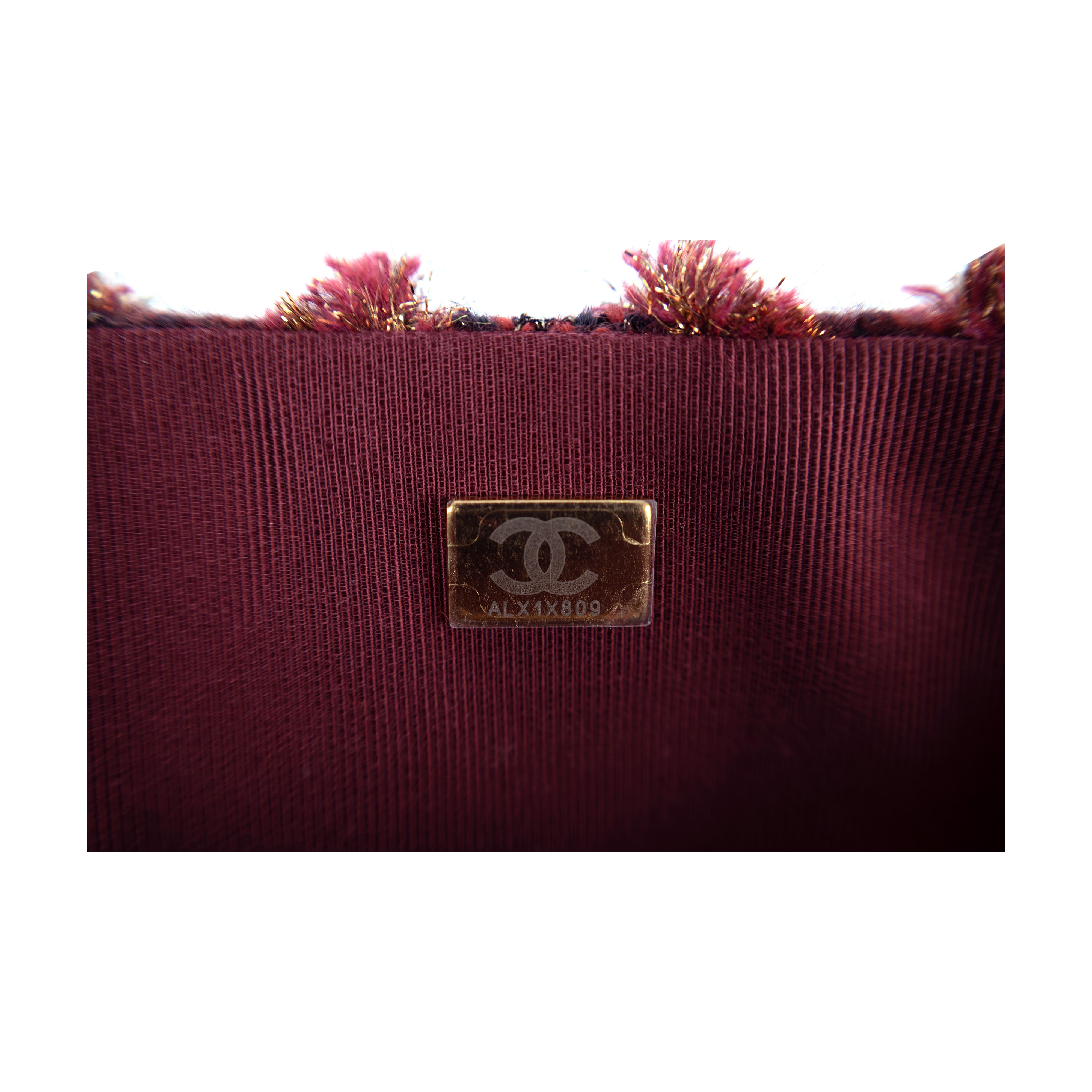Chanel Red Tweed Flap Bag - '20s For Sale 7