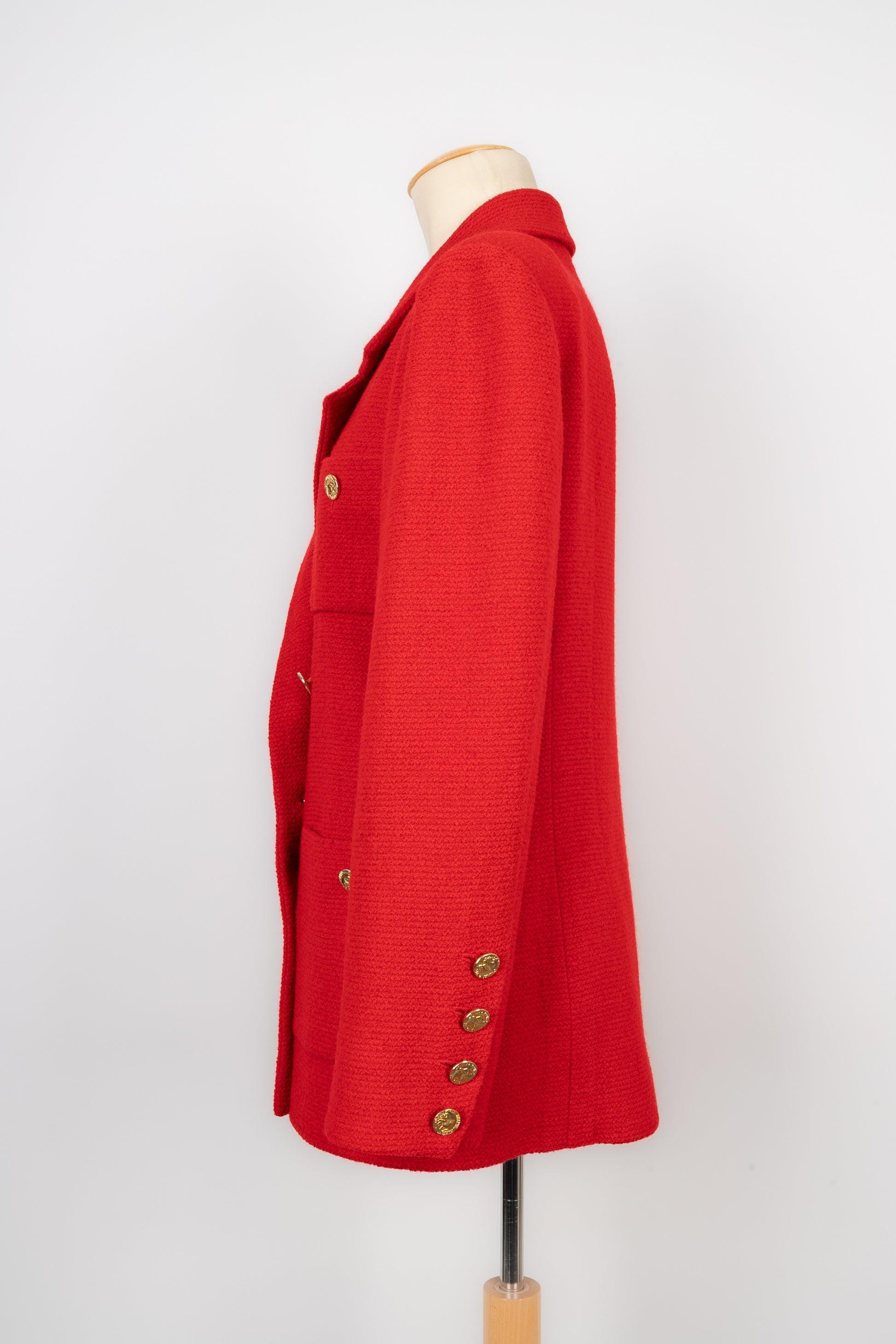 Women's Chanel Red Tweed Jacket