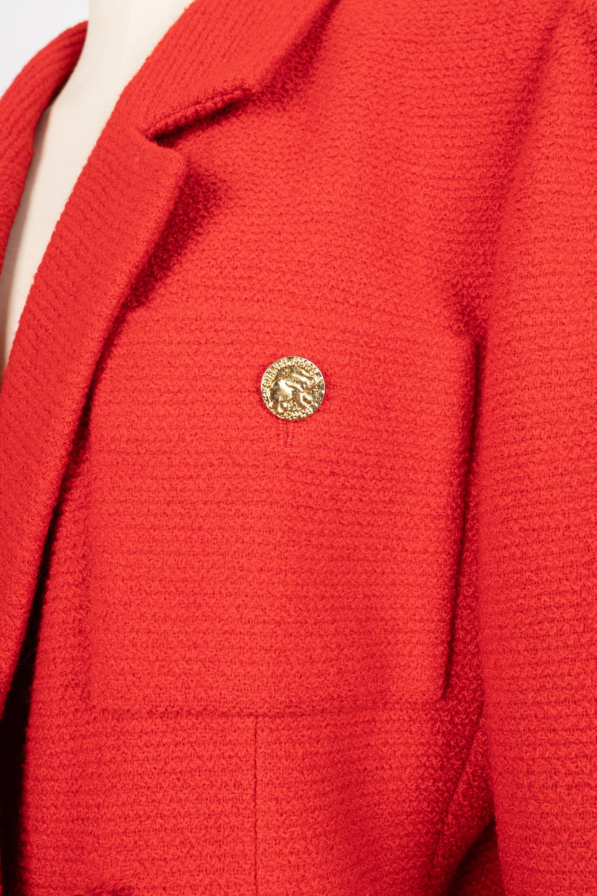 Chanel Red Tweed Jacket 2