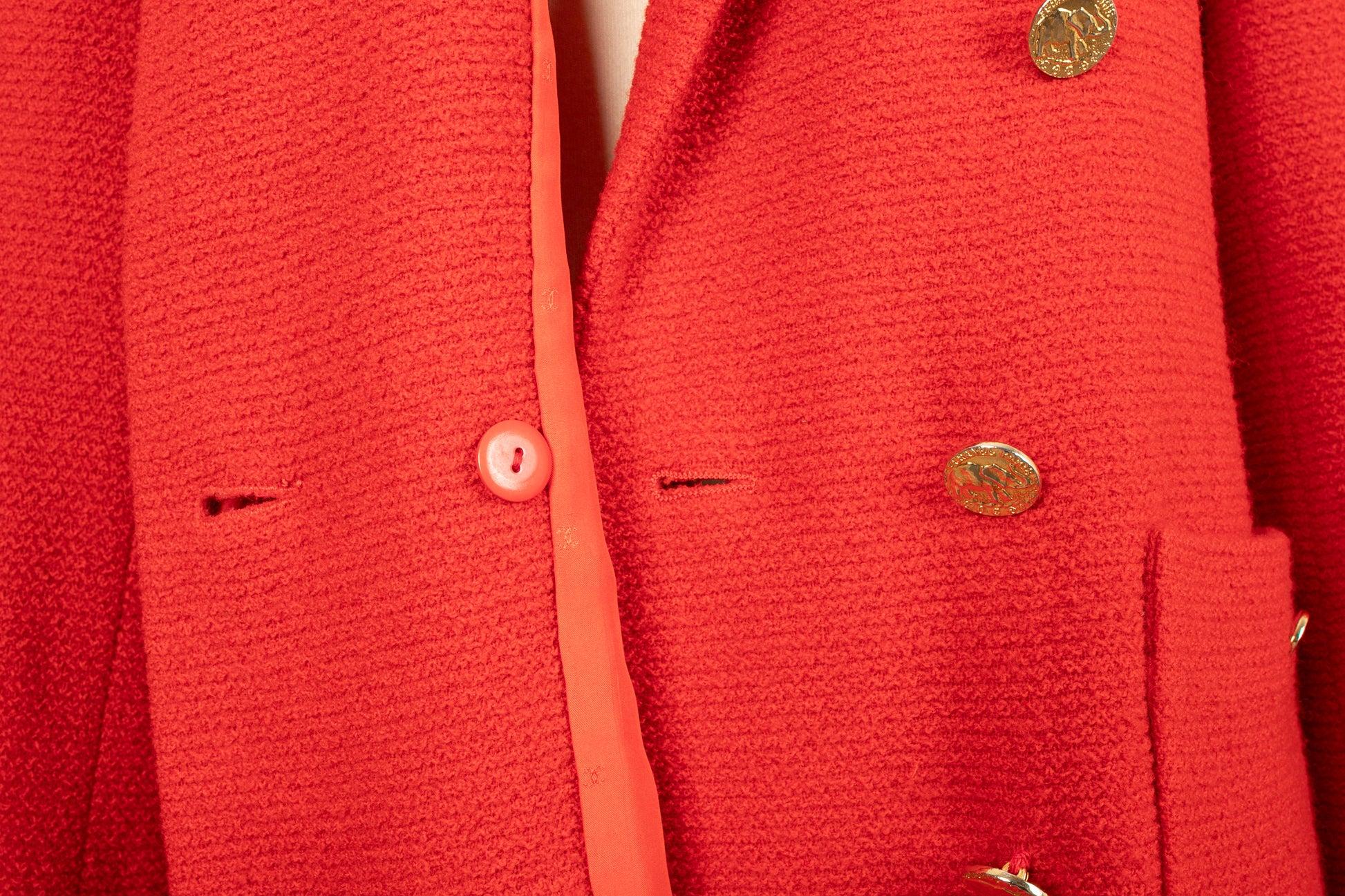Chanel Red Tweed Jacket 4