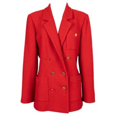 Chanel Red Tweed Jacket