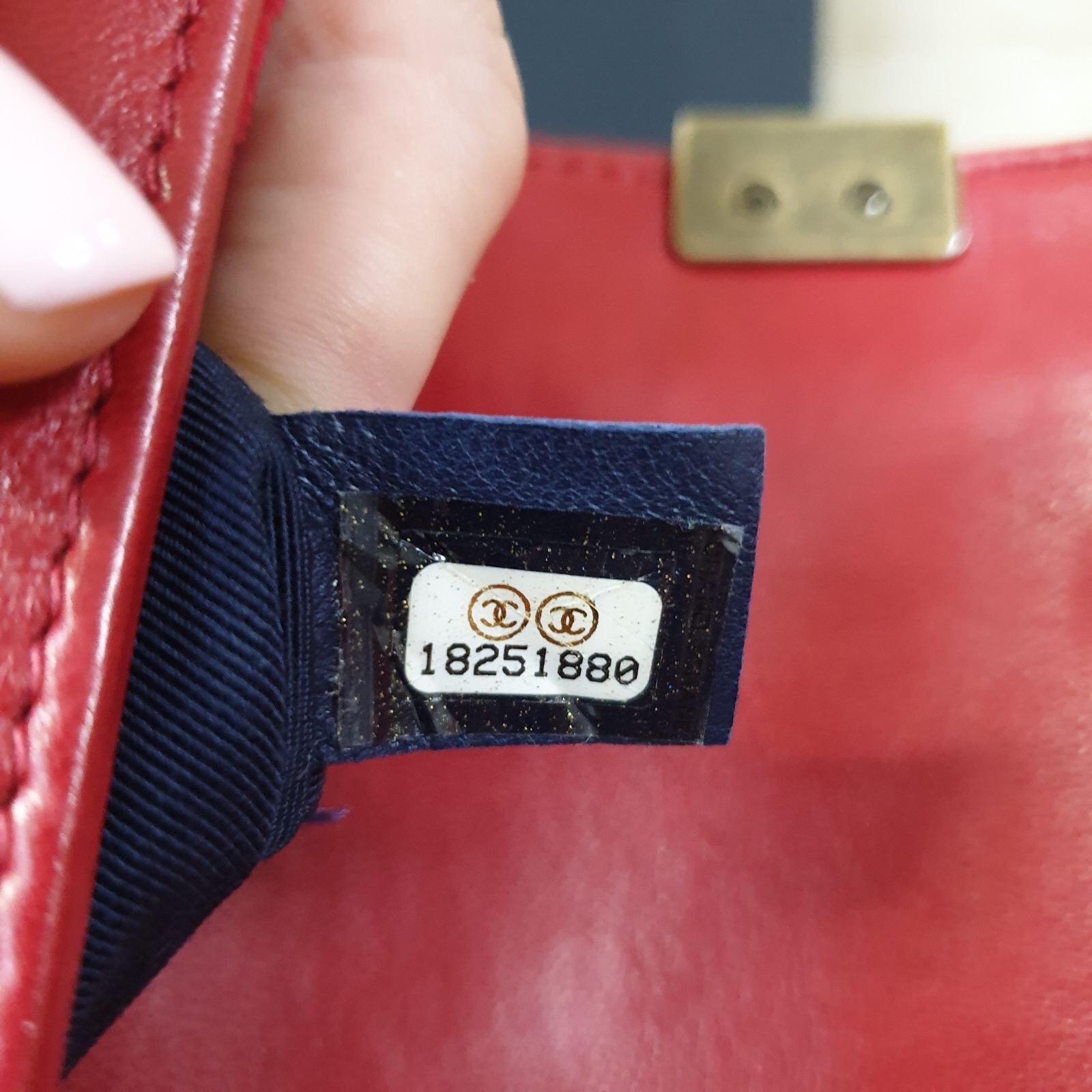 Chanel Red Velvet Quilted Plaid Tweed Paris-Edinburgh Small Boy Bag 1