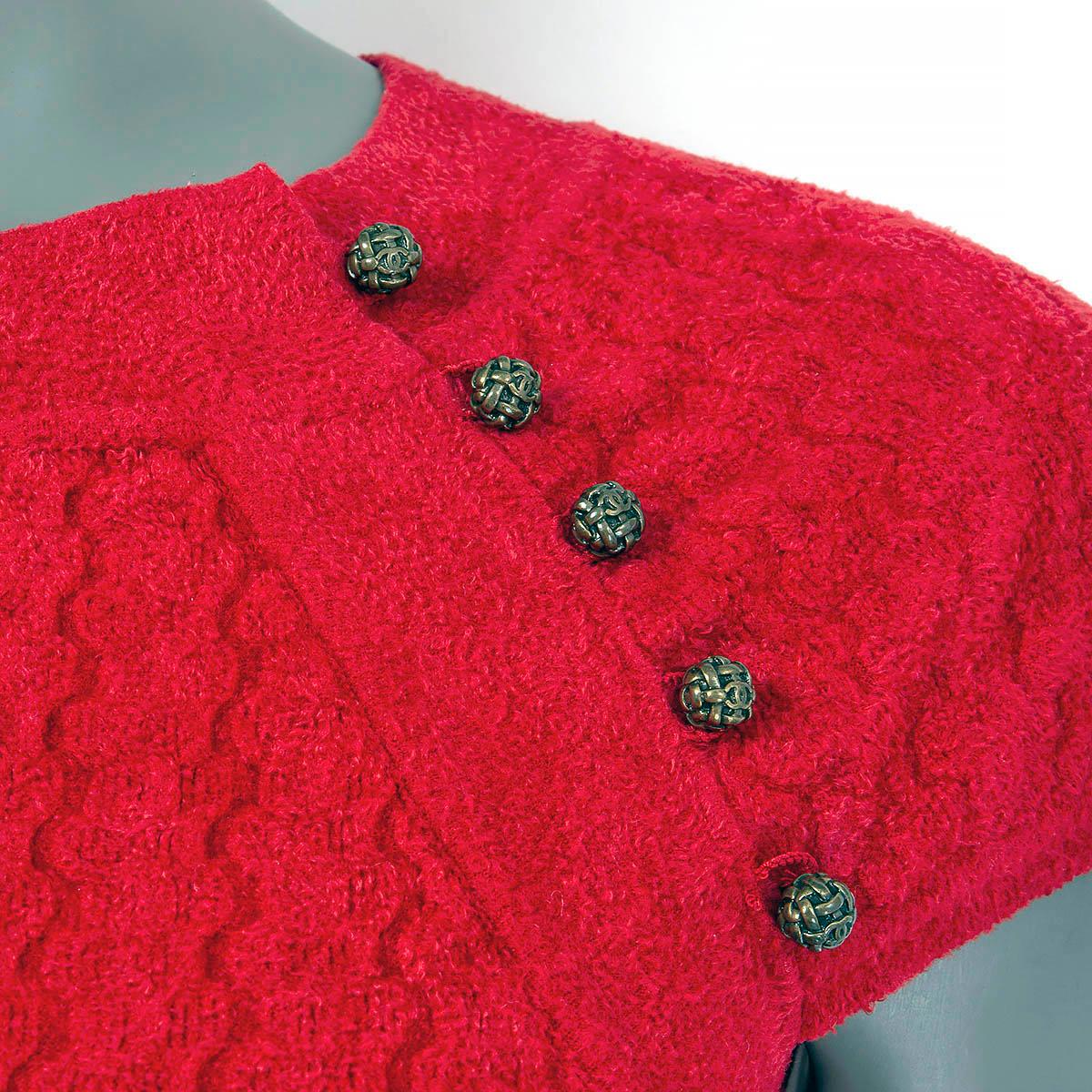 CHANEL Rotes Kleid aus Viskose 2010 10A SHANGHAI KNIT 36 XS im Angebot 3