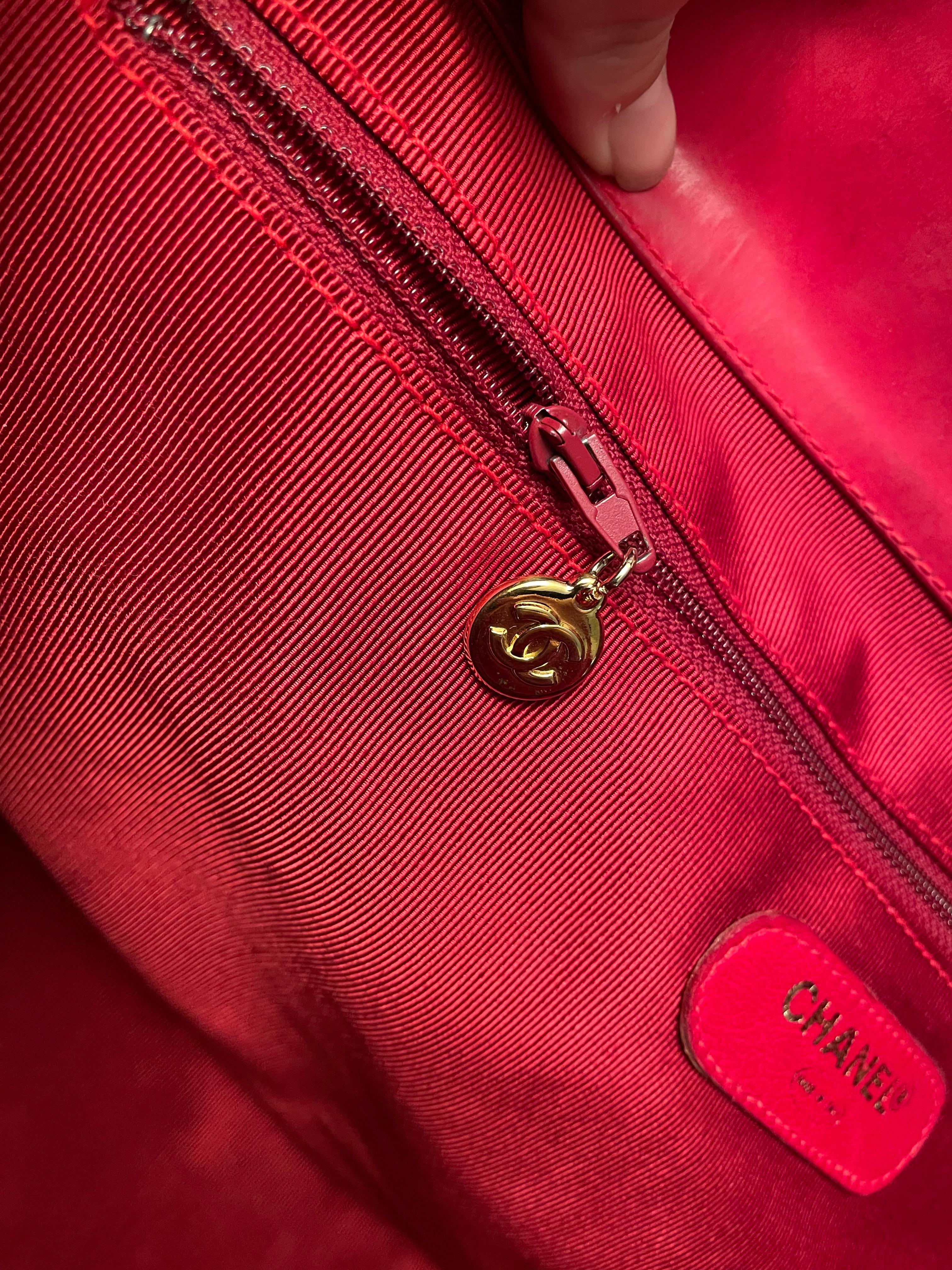 Chanel red Weekender Bag 6