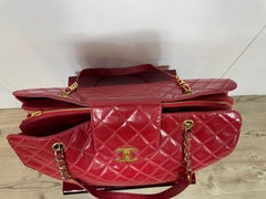 Chanel red Weekender Bag