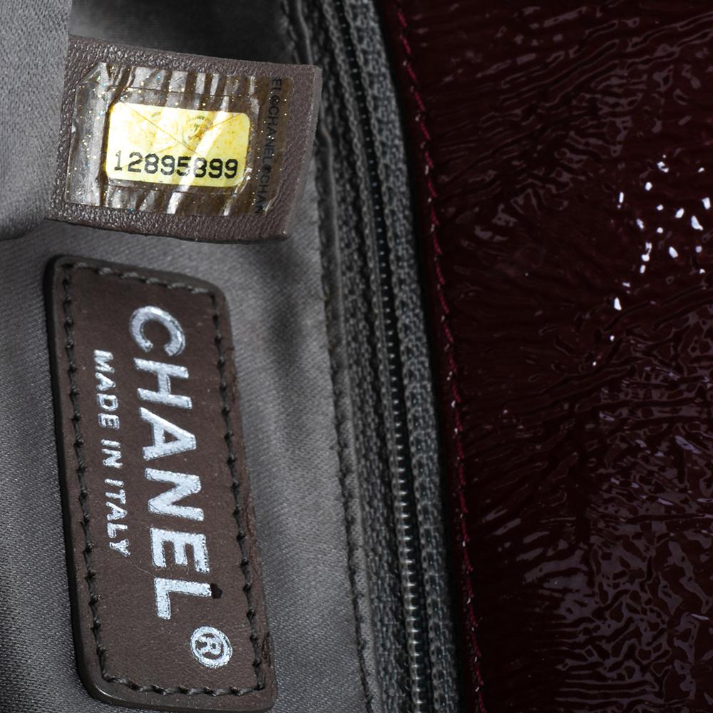Chanel Red Wine Vinyl Rock in Moscow Jumbo Classic Flap Bag 5