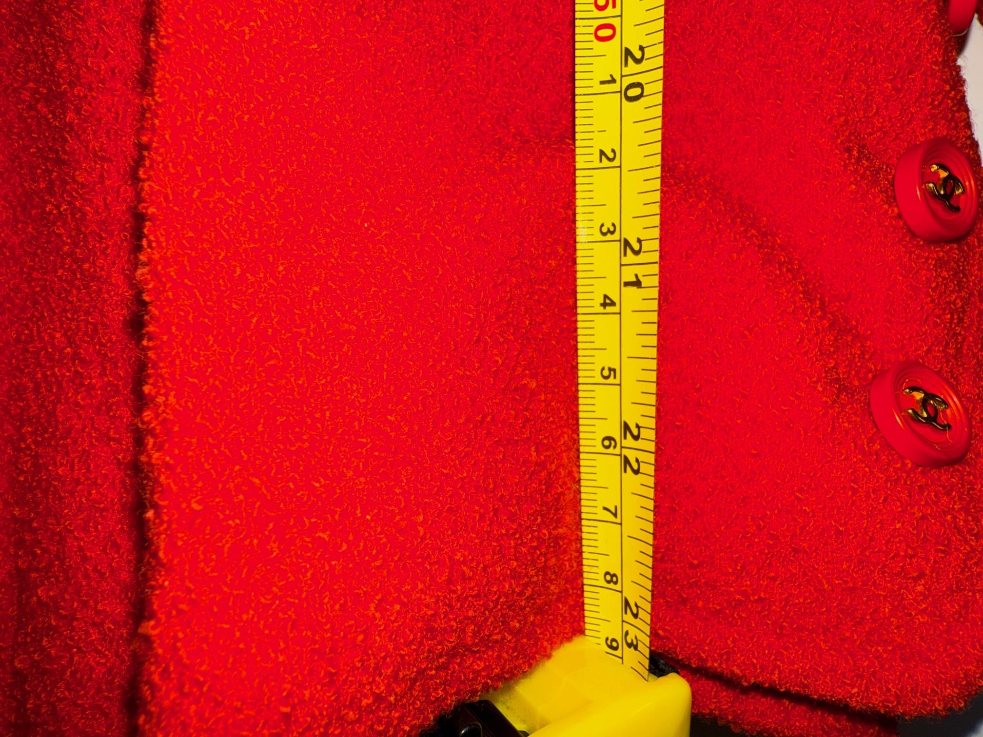 Chanel Red Wool Jacket 6