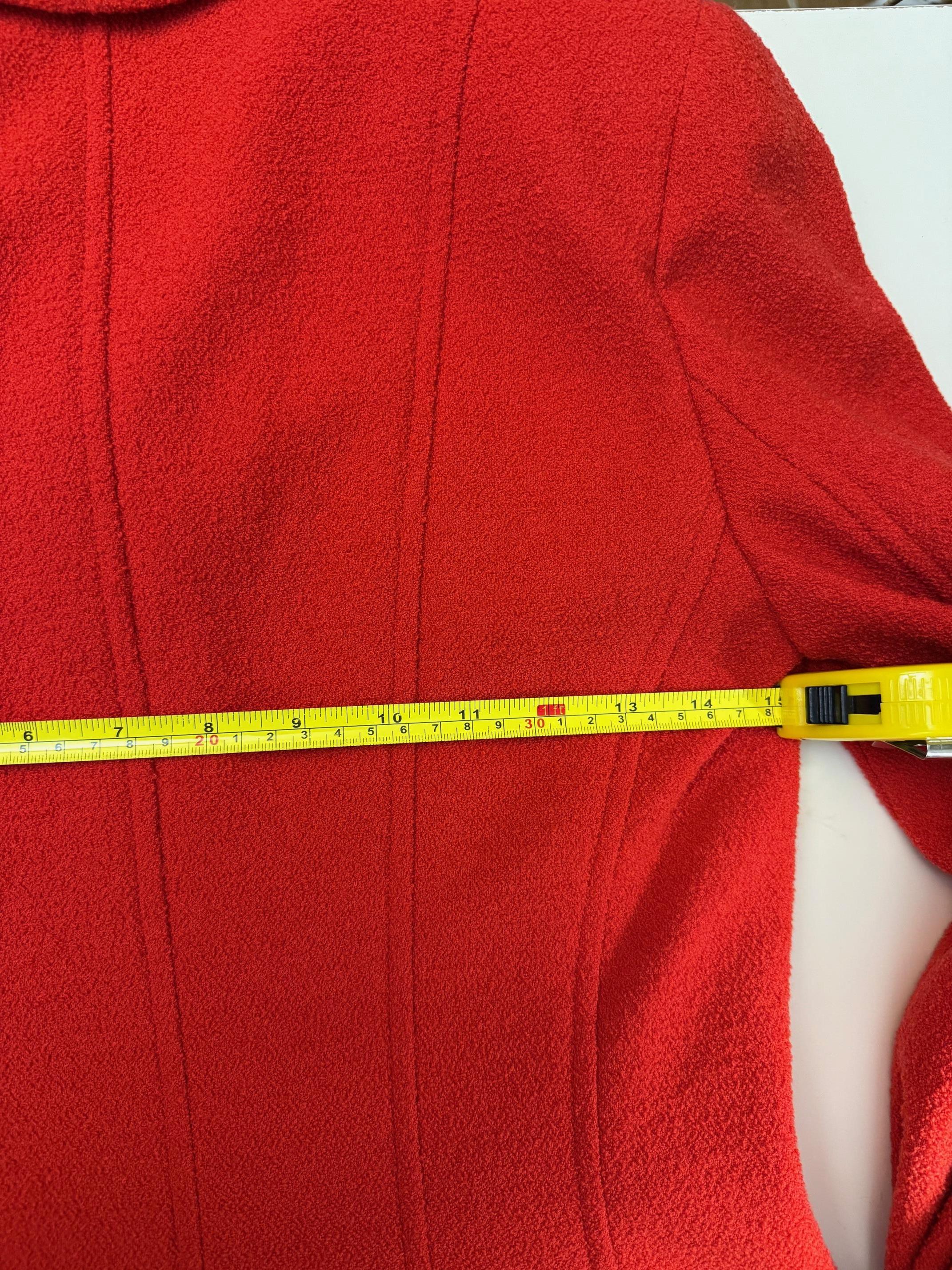 Chanel Red Wool Jacket 4