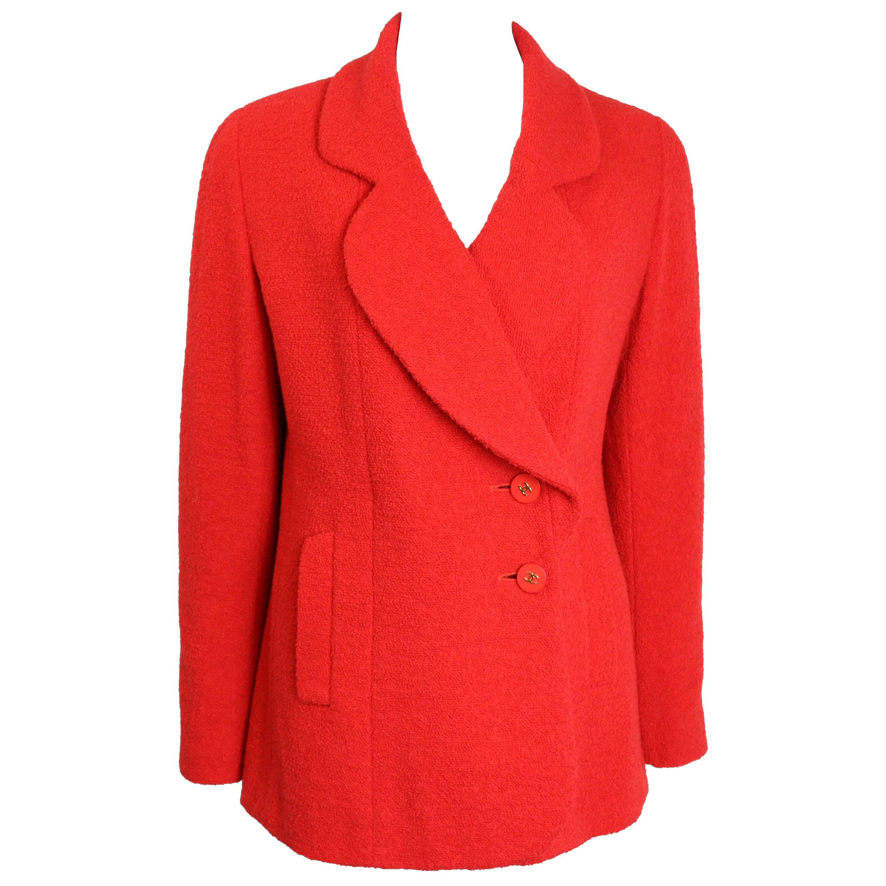 Chaqueta de lana roja Chanel (sin usar y con etiqueta original)
