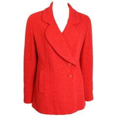 Chanel Rote Wolljacke (ohne Original-Tag)