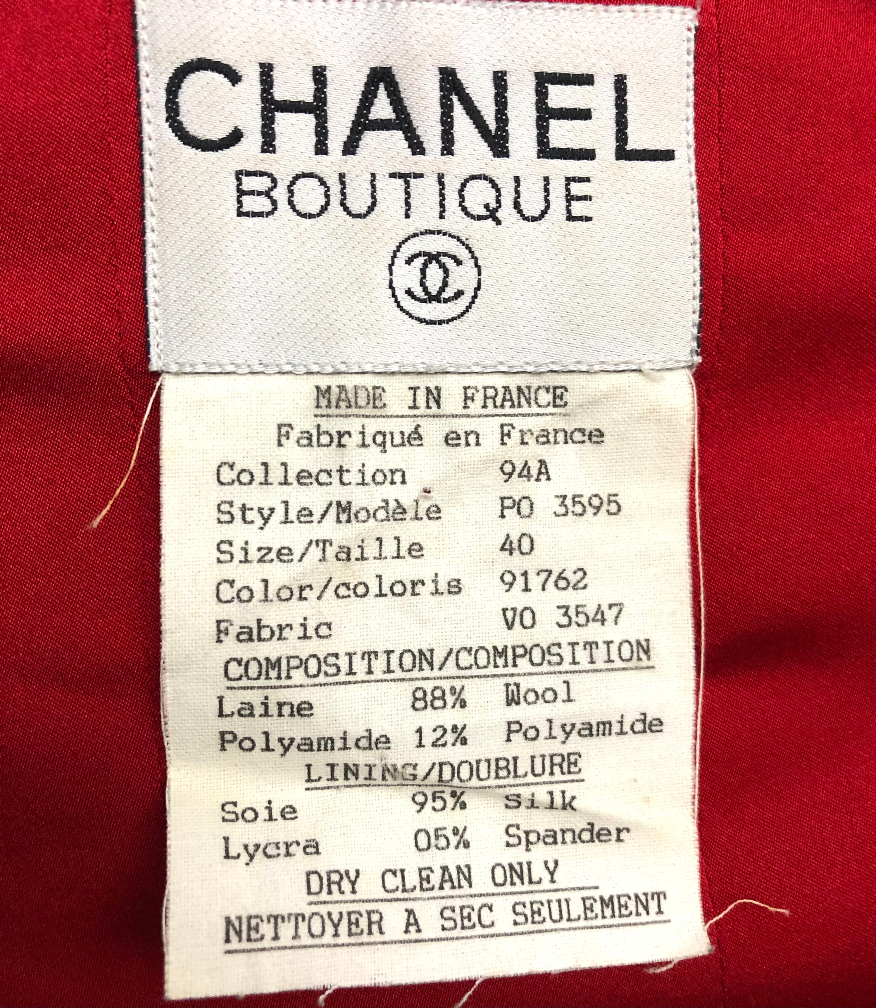 Chanel Red Wool Long Coat  1