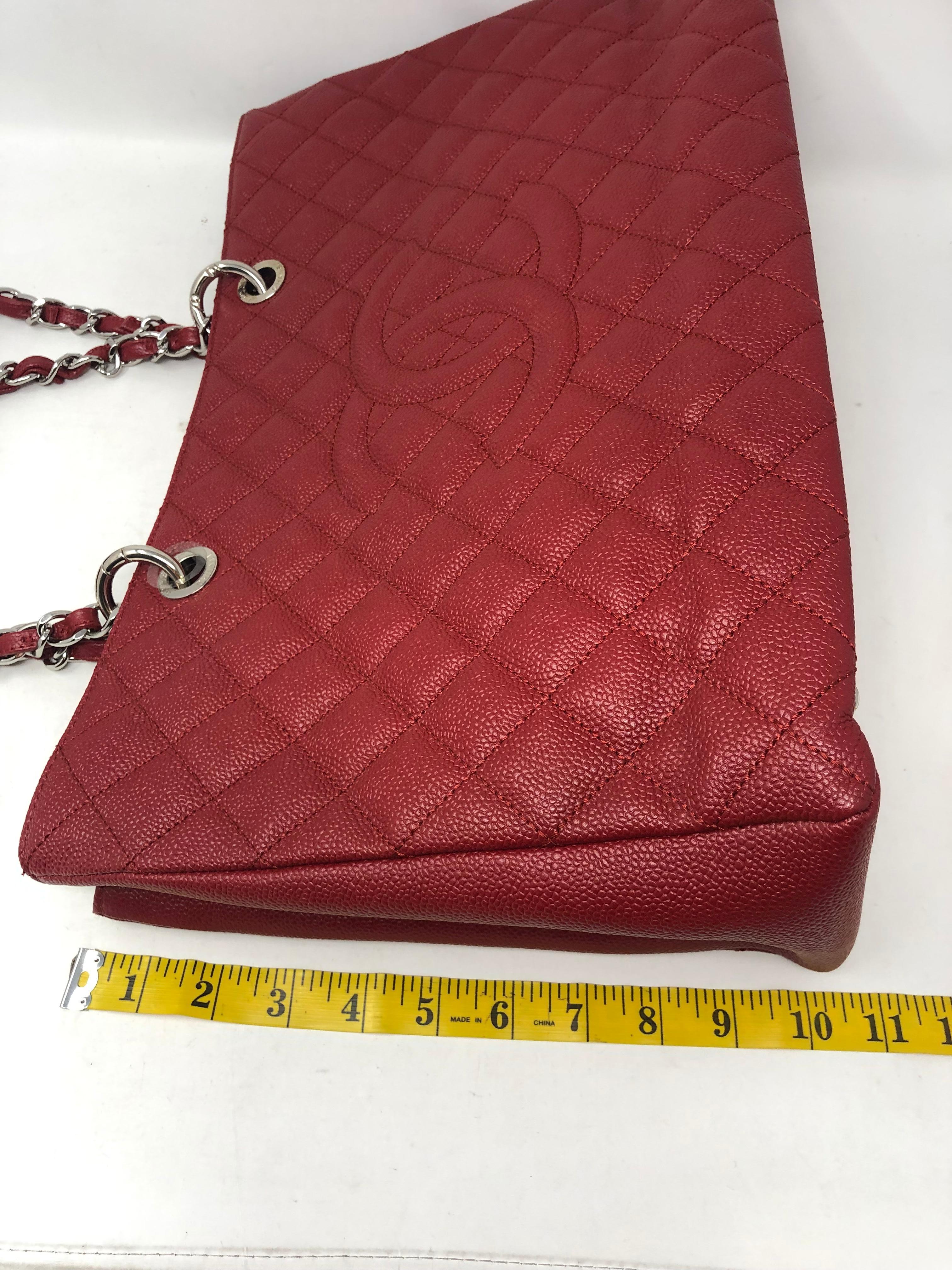 Chanel Red XL GST Caviar Bag 1
