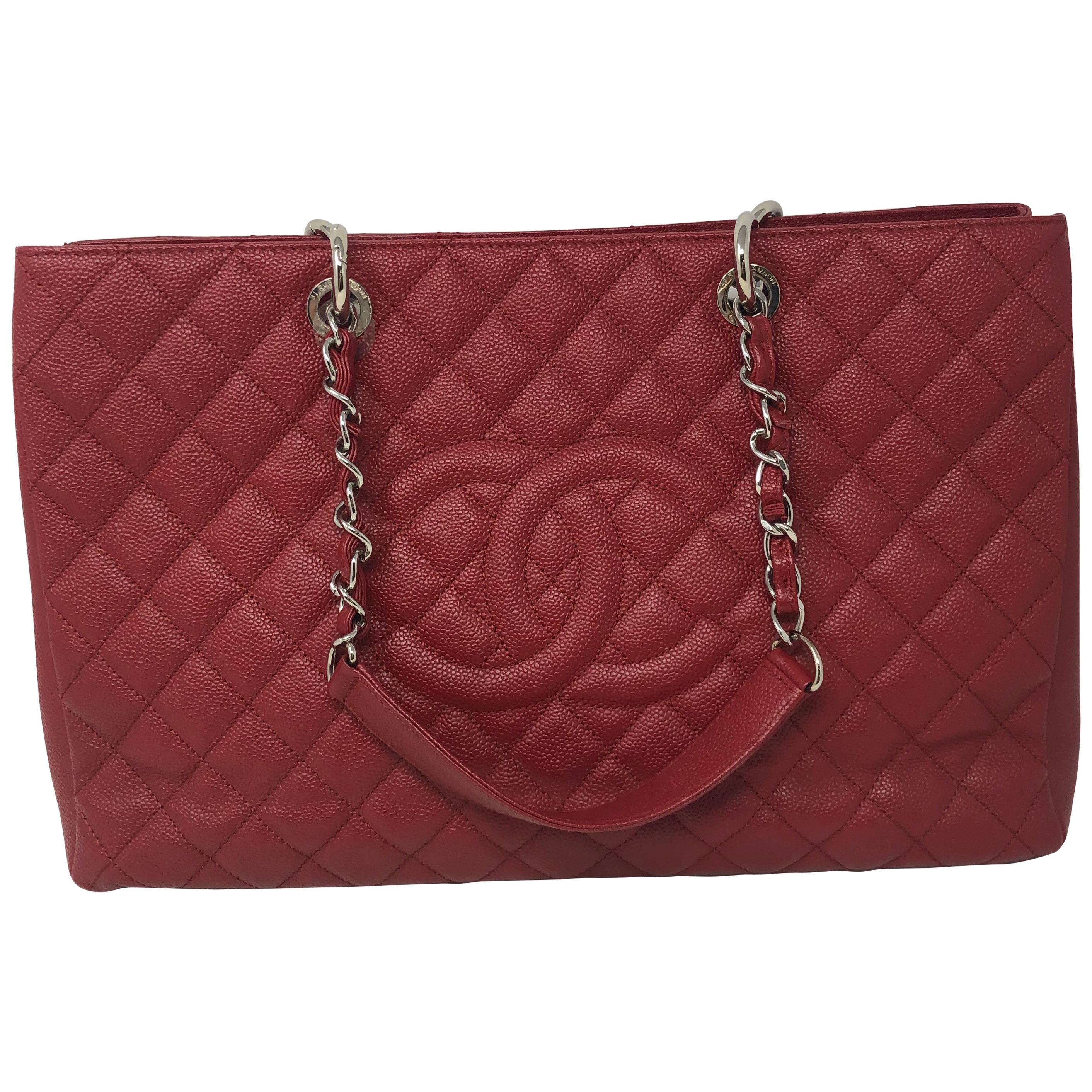 Chanel Red XL GST Caviar Bag