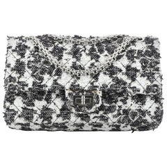 Chanel Reissue 2.55 Camellia Flap Bag Quilted Tweed 225 