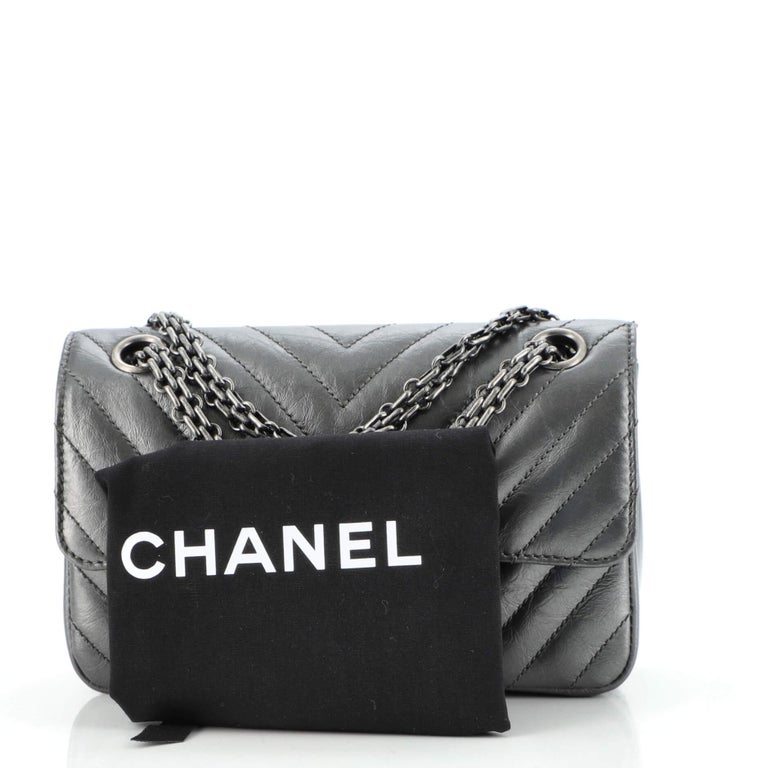 Purple Chanel Chevron Mini 2.55 Reissue Flap Bag – Designer Revival