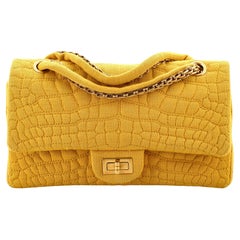 Chanel Reissue 2.55 Flap Bag Crocodile Quilted Jersey 225