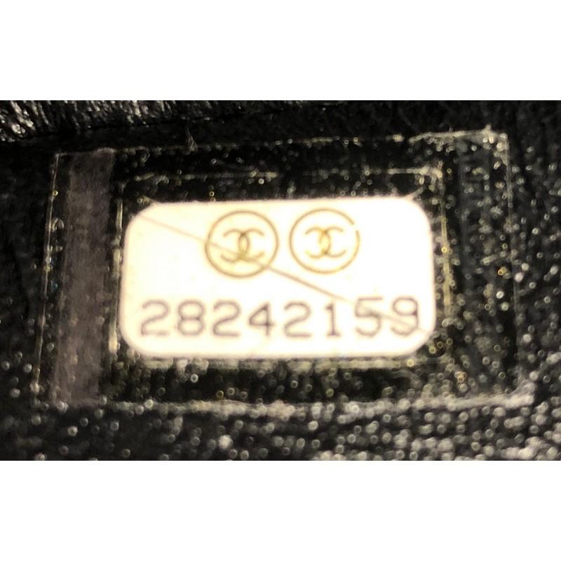 Black Chanel Reissue 2.55 Flap Bag Graffiti Crocodile Embossed Calfskin 226