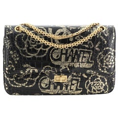 Chanel Reissue 2.55 Flap Bag Graffiti Crocodile Embossed Calfskin 226