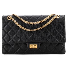 Chanel Reissue 2.55 Klappentasche aus gestepptem gealtertem Kalbsleder 226