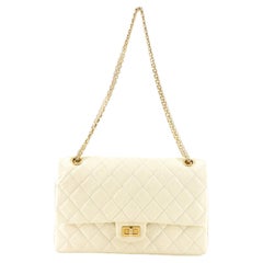 Chanel White Patent Leather 2.55 Reissue 226 Double Flap Bag