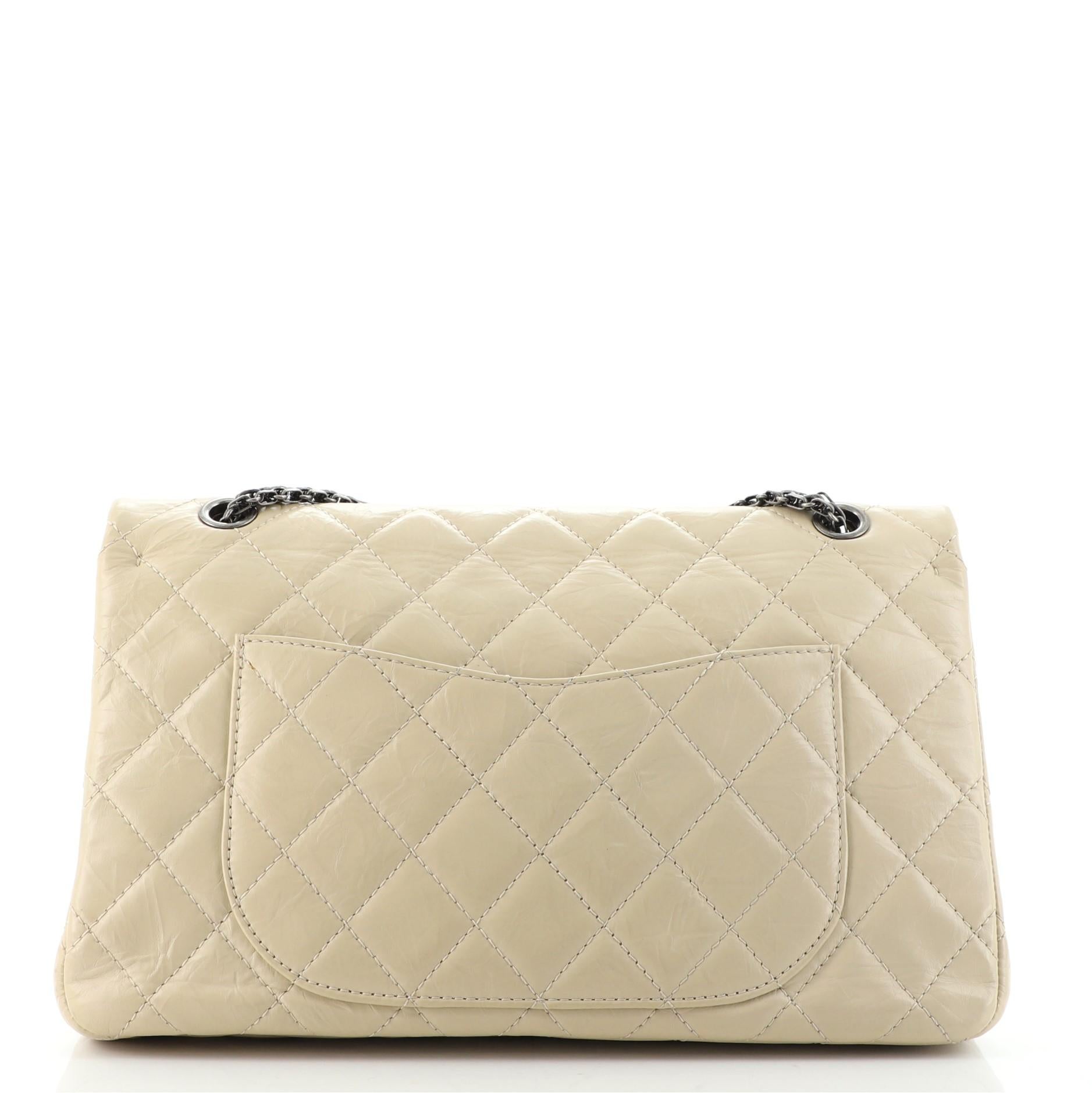 Beige Chanel Reissue 2.55 Flap Bag Quilted Aged Calfskin 227